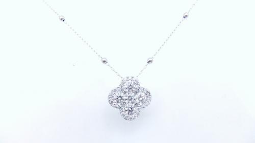 K18 ルビー ダイヤモンド ペンダント ネックレス 花束 花畑 3.10ct